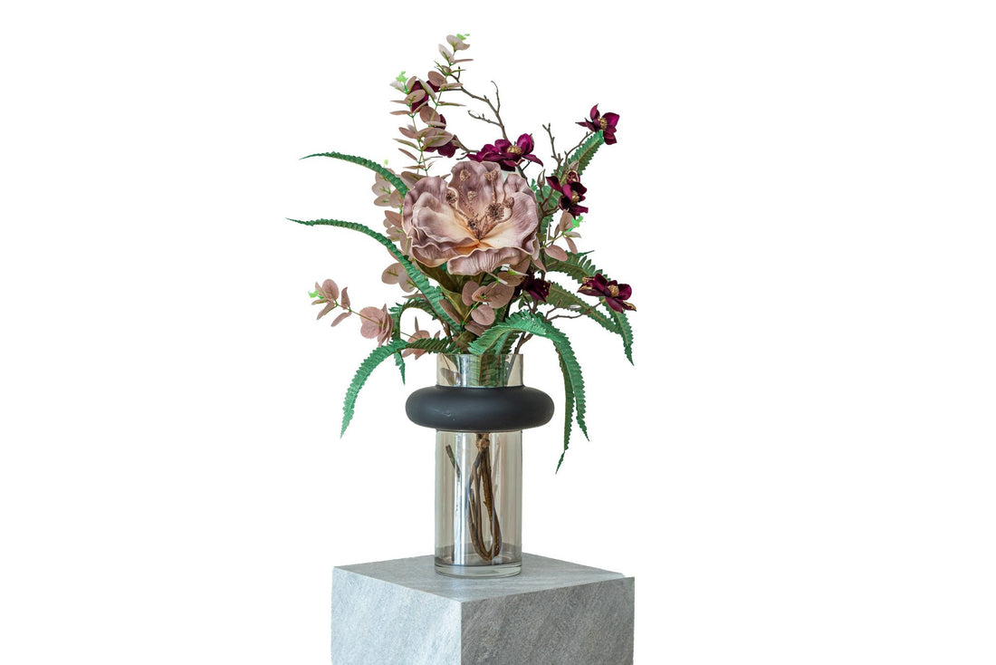 Royal Elysium by FLORAL: oversized blush bloom and burgundy blossoms
